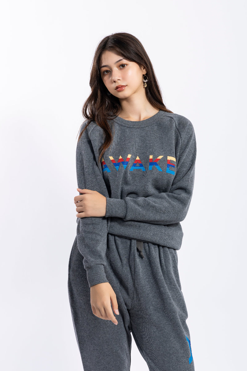 AWAKE LOGO SWEAT TOPS / WOMEN - GRAY – AWAKE Official Web